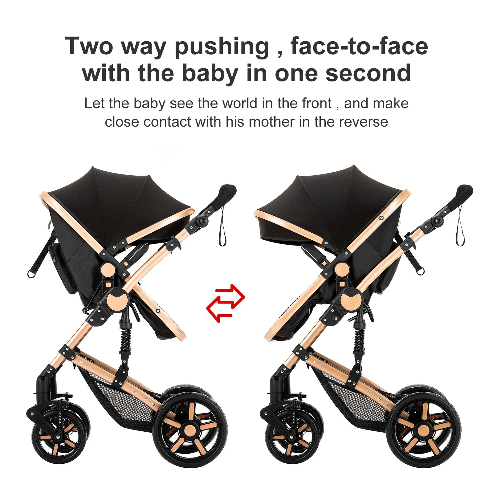 3-in-1 Multifunctional Baby Stroller with car seat - 3in1 Baby Pram