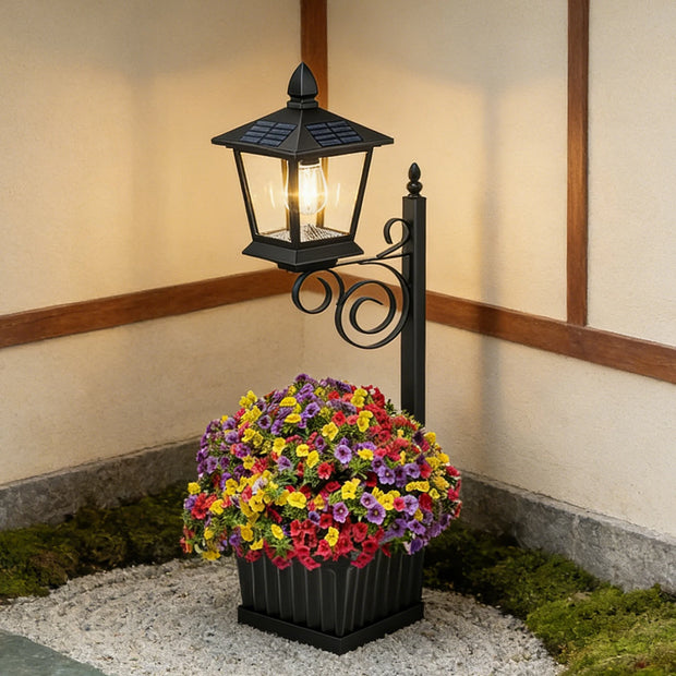 Solar Planter Lamp | 2-in-1 Planter & Garden Light | IP54 | 8–10hr Runtime