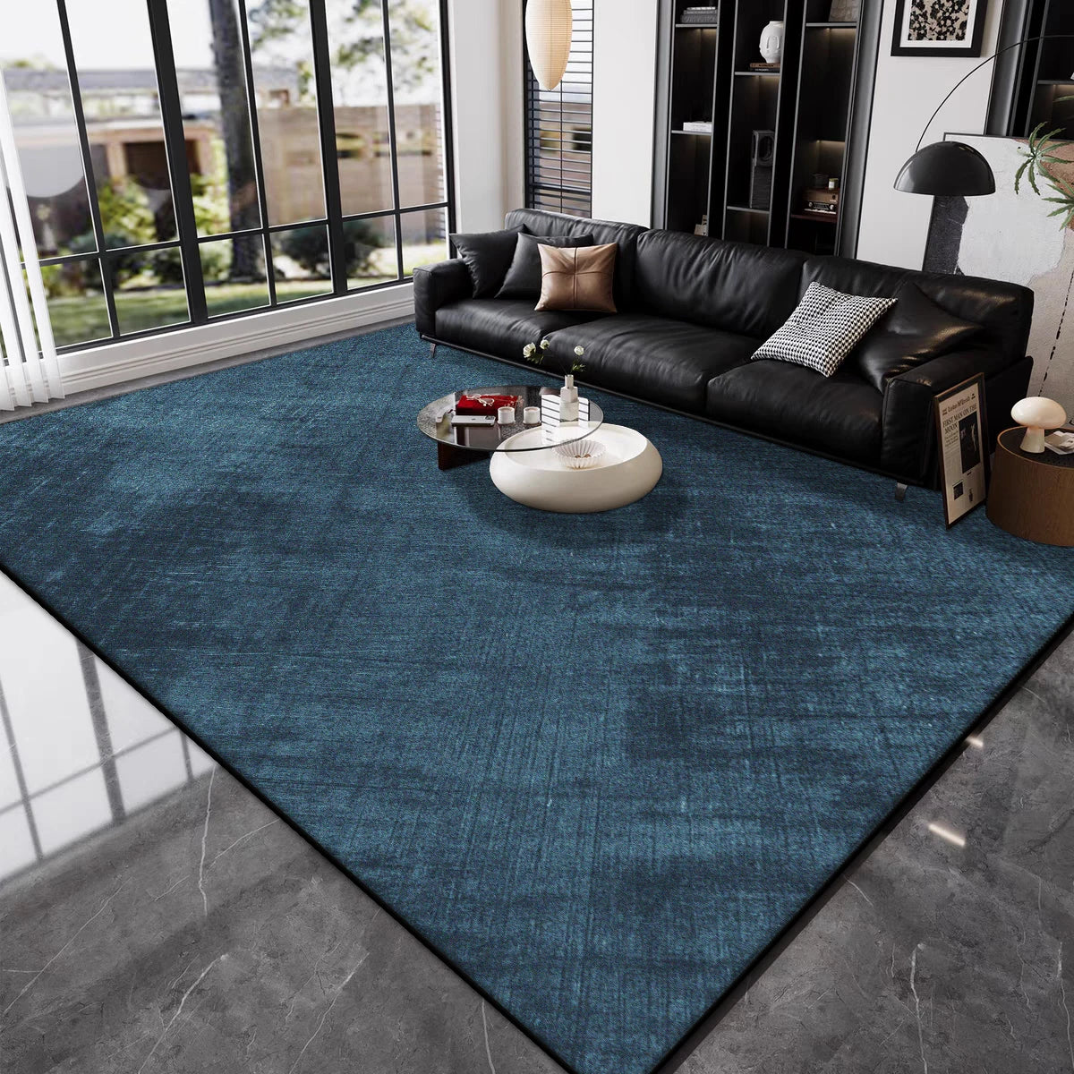 Plush Green Area Rug - Large Elegant Carpet for Living Room & Dining Room 140x200cm