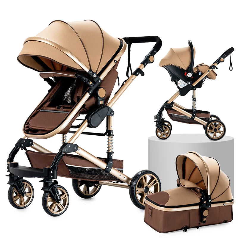 3-in-1 Multifunctional Baby Stroller with car seat - 3in1 Baby Pram