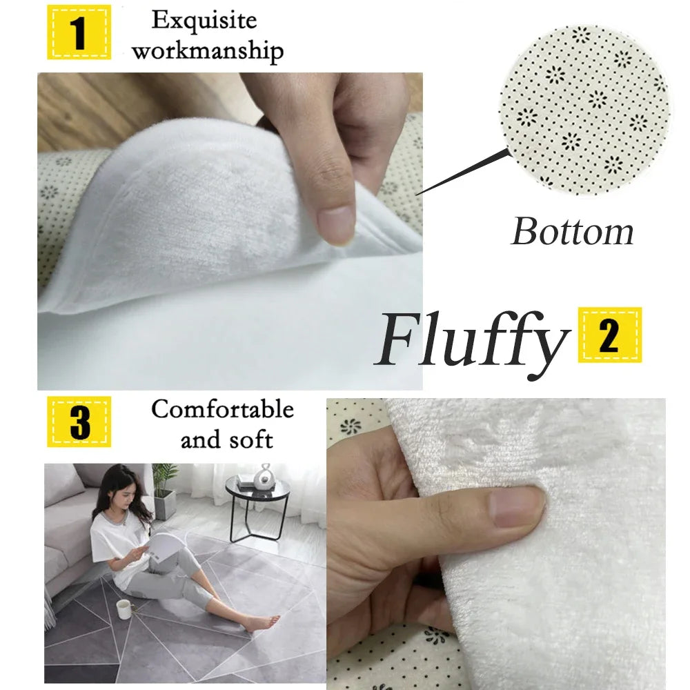 Nordic Multi-Color Geometry Rug - Soft Non-Slip Carpet for Living Room & Bedroom