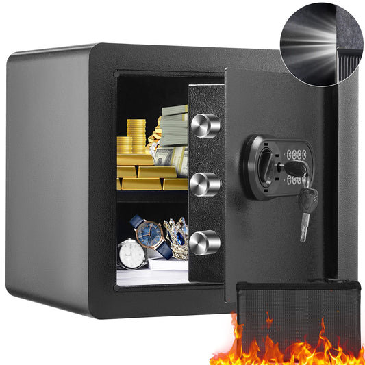 SucceBuy 1.2 Cu Ft Electronic Safe – Digital + Key Lock