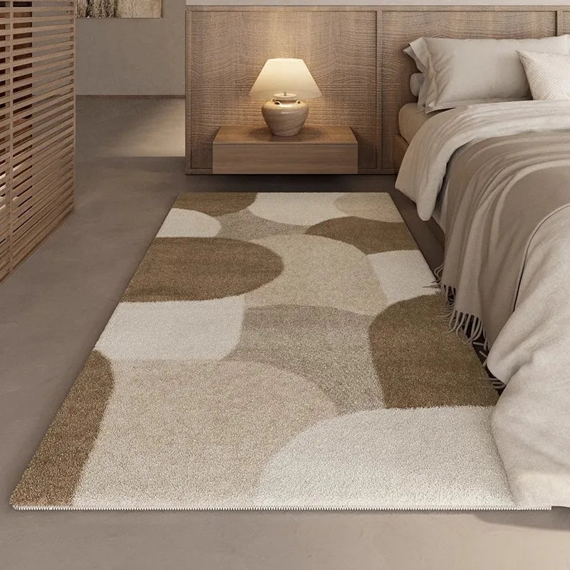 Minimalist Bedroom Floor Mat - Soft Plush Carpet for Bedside & Living Room 80x120cm