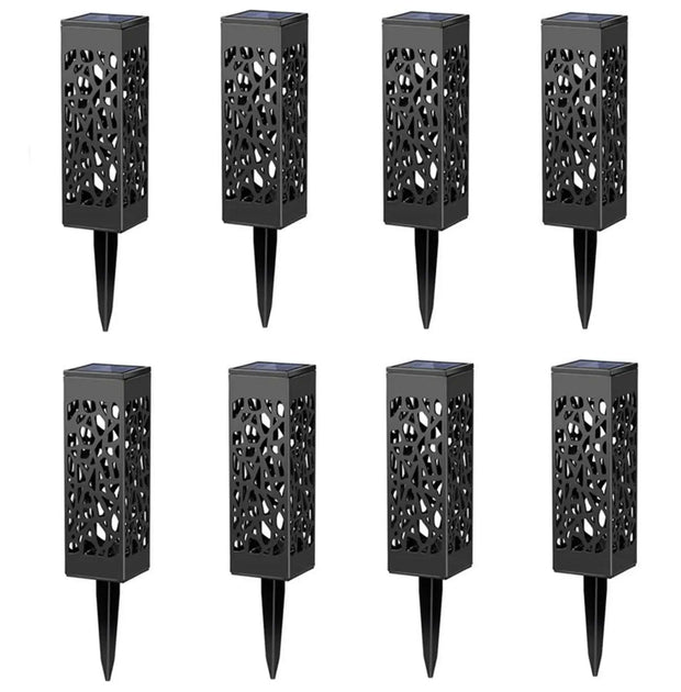 Solar Hollow Lawn Spotlight | IP65 Waterproof Garden Underground Light | Warm White or White | 8 Pack