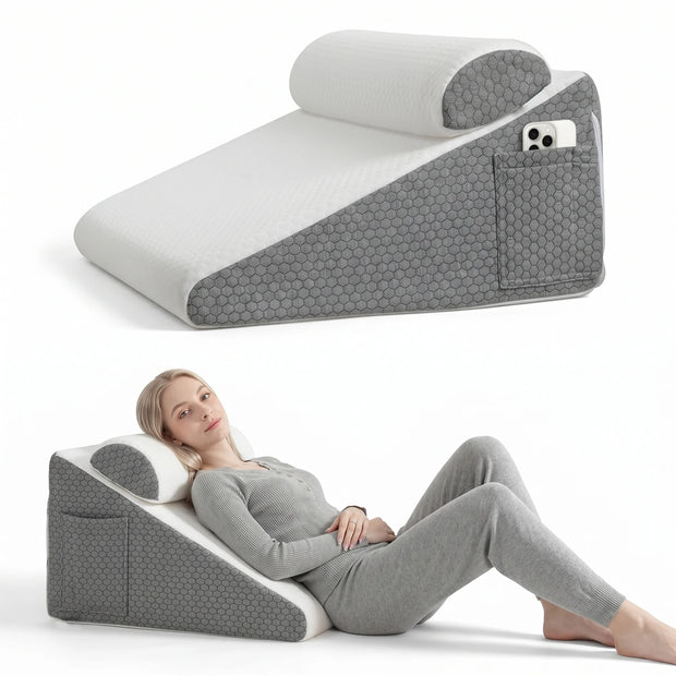 NOBLILUX memory foam wedge pillow set, 2 pieces