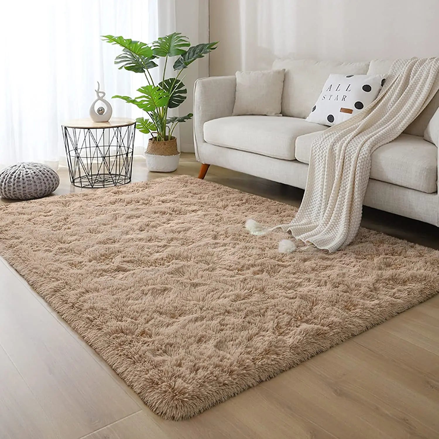 Soft Plush Bedroom Non-Slip Carpet.