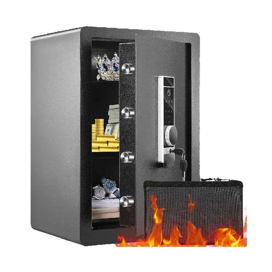 SucceBuy Electric Safe with Fingerprint, Digital Code, Keys Access