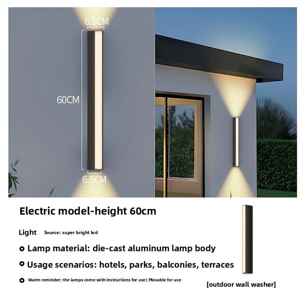 NOBLILUX CourtyardFlood | Outdoor Wall Floodlight | Brushed Stainless | Warm White 3000K | H16–60cm