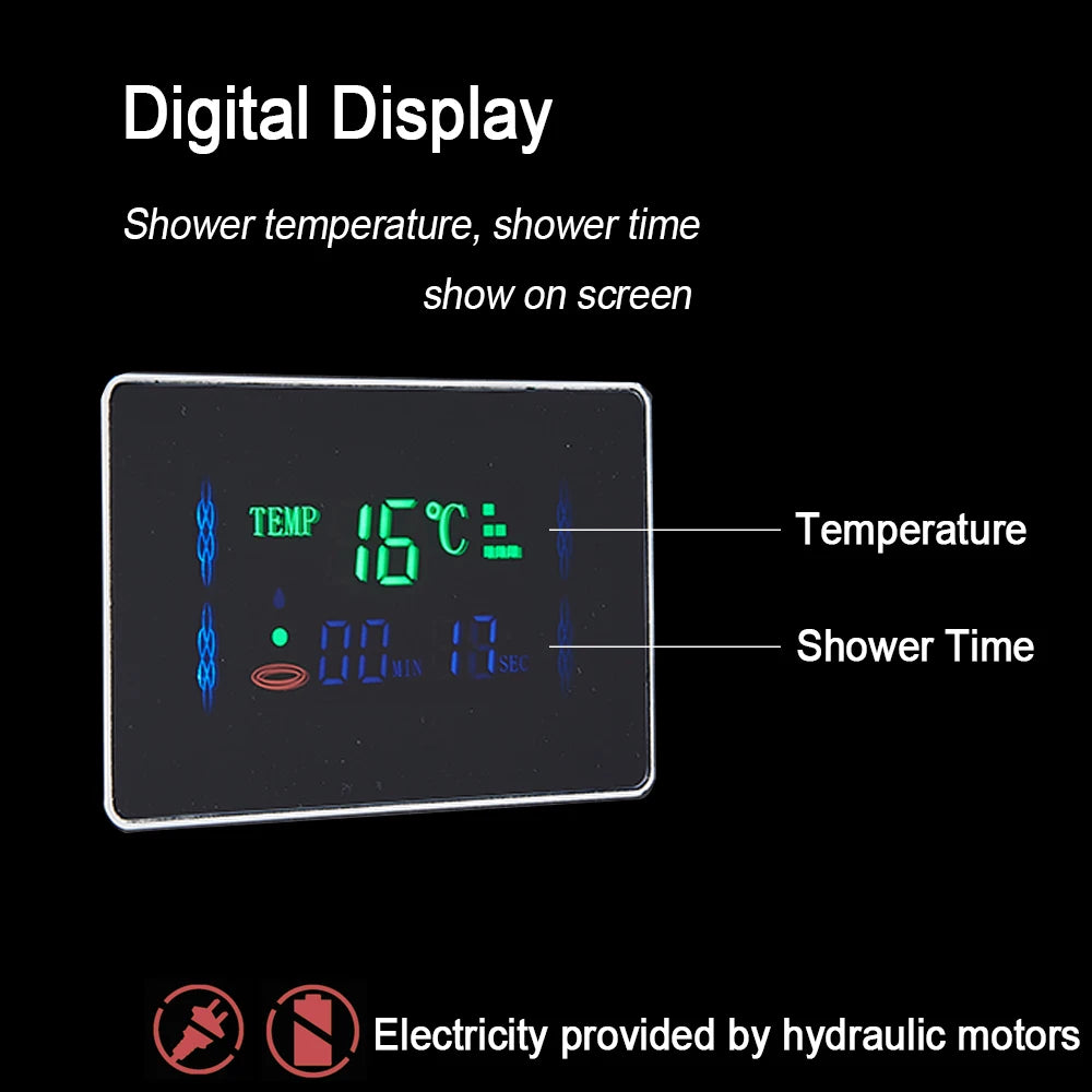 Bathroom Shower Panel system with Soft lighting.