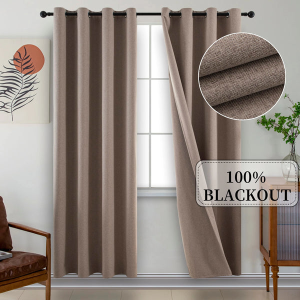 Custom Made 100% Blackout Curtains – Thermal Insulated, Soundproof