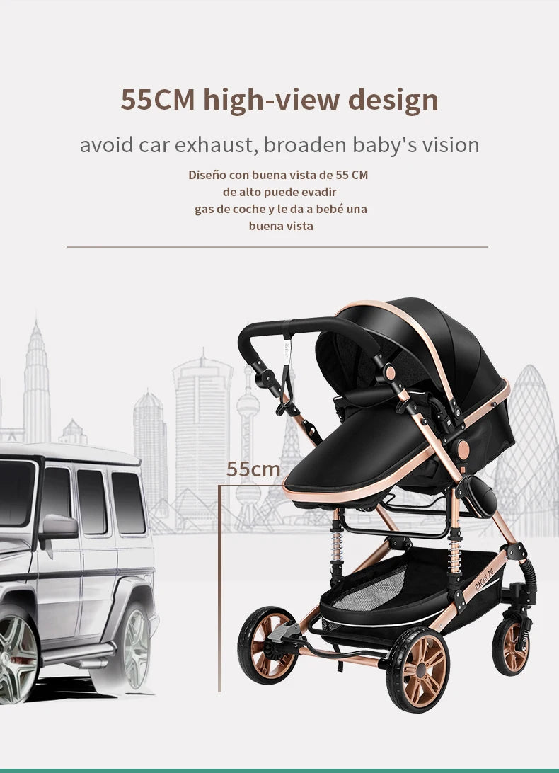 3-in-1 Multifunctional Baby Stroller with car seat - 3in1 Baby Pram