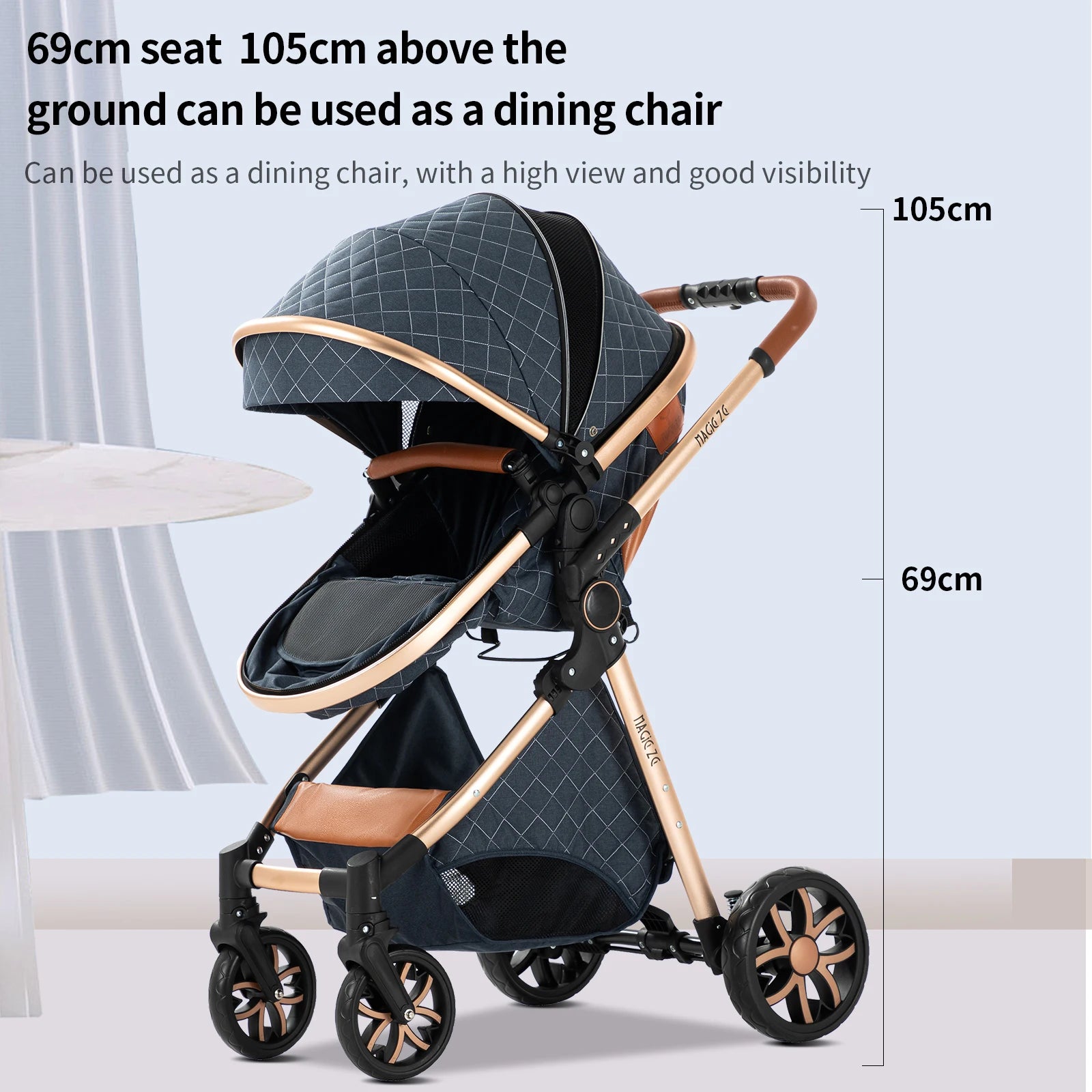 3-in-1 Multifunctional Baby Stroller with car seat - 3in1 Baby Pram