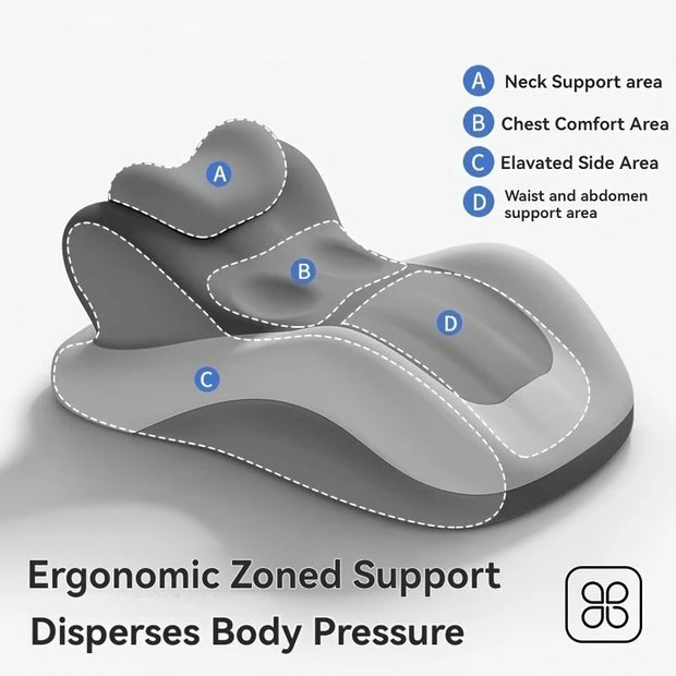 Memory Foam Wedge Pillow – Prone Support for Bed