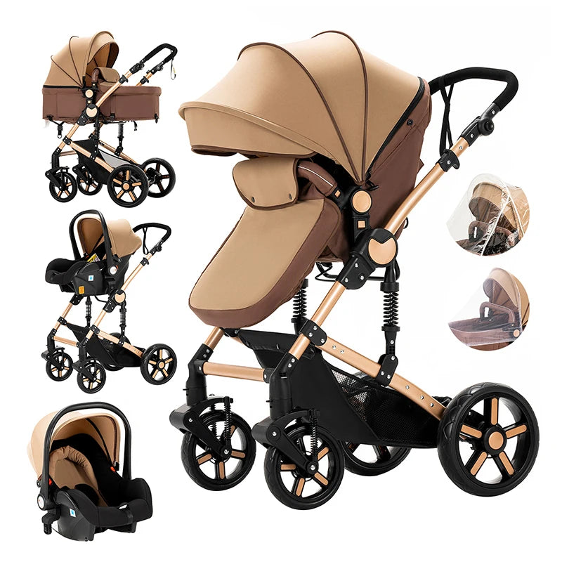 3-in-1 Multifunctional Baby Stroller with car seat - 3in1 Baby Pram