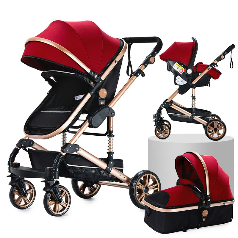 3-in-1 Multifunctional Baby Stroller with car seat - 3in1 Baby Pram