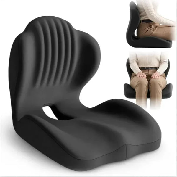 Ergonomic Memory Foam Seat Cushion – Lumbar & Tailbone Support