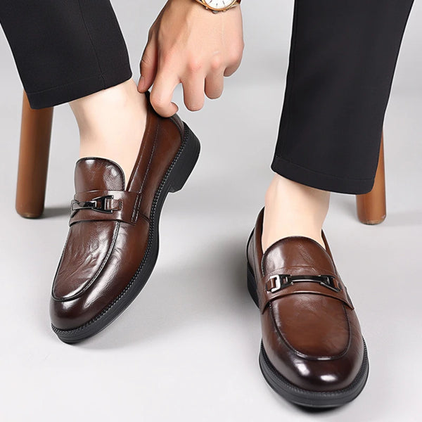 Men's Leather Slip-On Business Loafers – Gentleman's Loafer