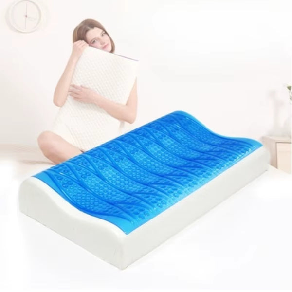 Gel Memory Foam Pillow – Ice Cooling | Neck Pain Relief, Orthopedic